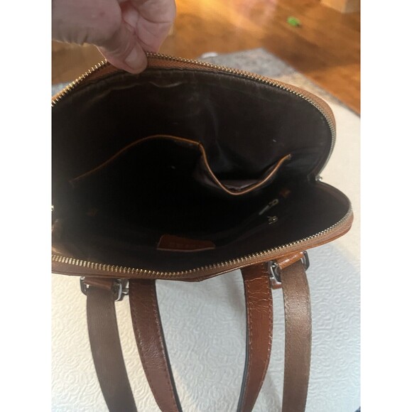 Heshe Cognac Brown Colored Leather Convertible Backpack Crossbody Gorgeous main image 13